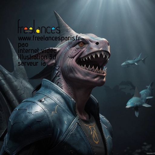 Pao internet vidéo illustration 3d serveur intelligence générative freelance paris studio de création 5Q3SJT30